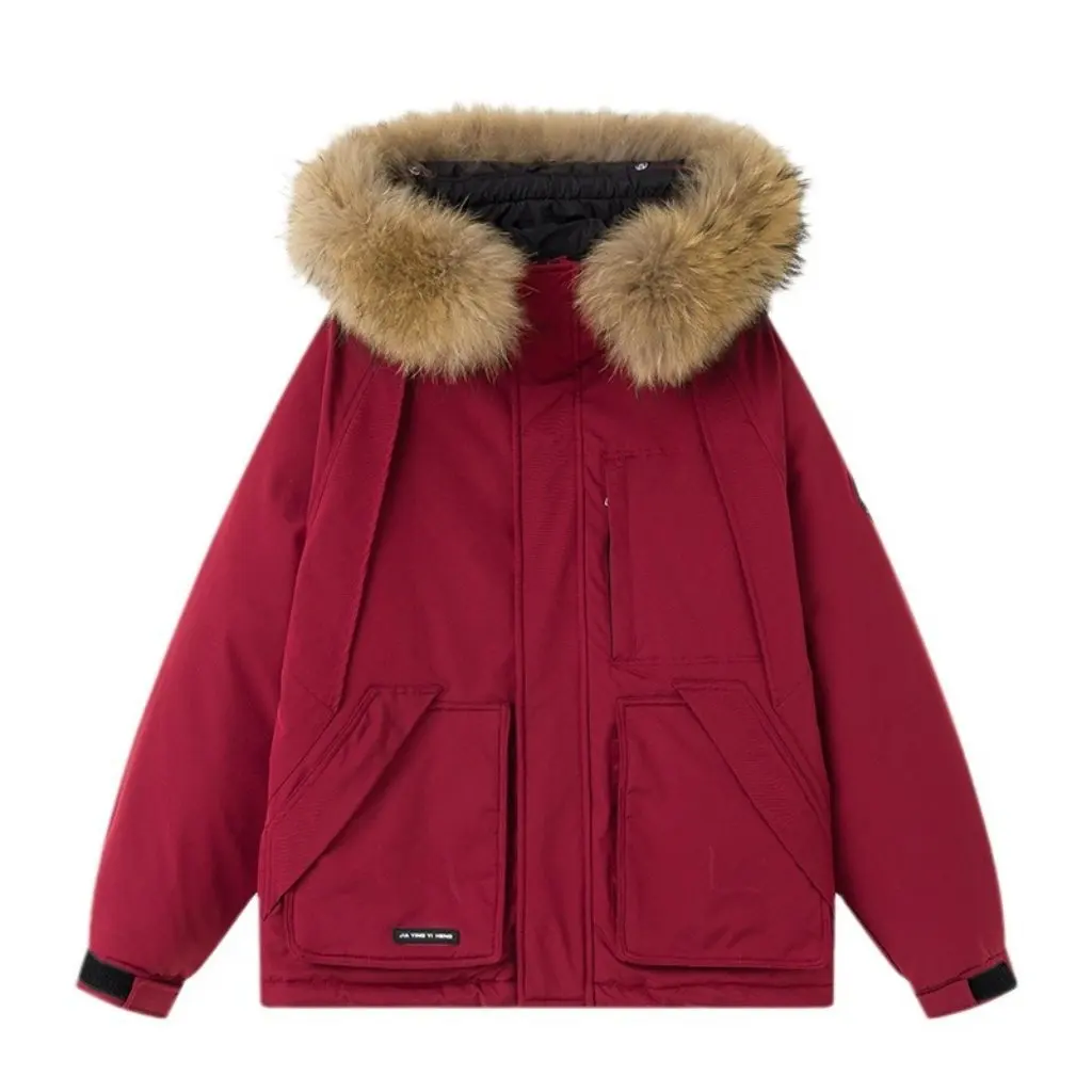 

Women's Anora Red down Cotton-Padded Jacket Winter Work Suit Pike Style New Little Man Coat
