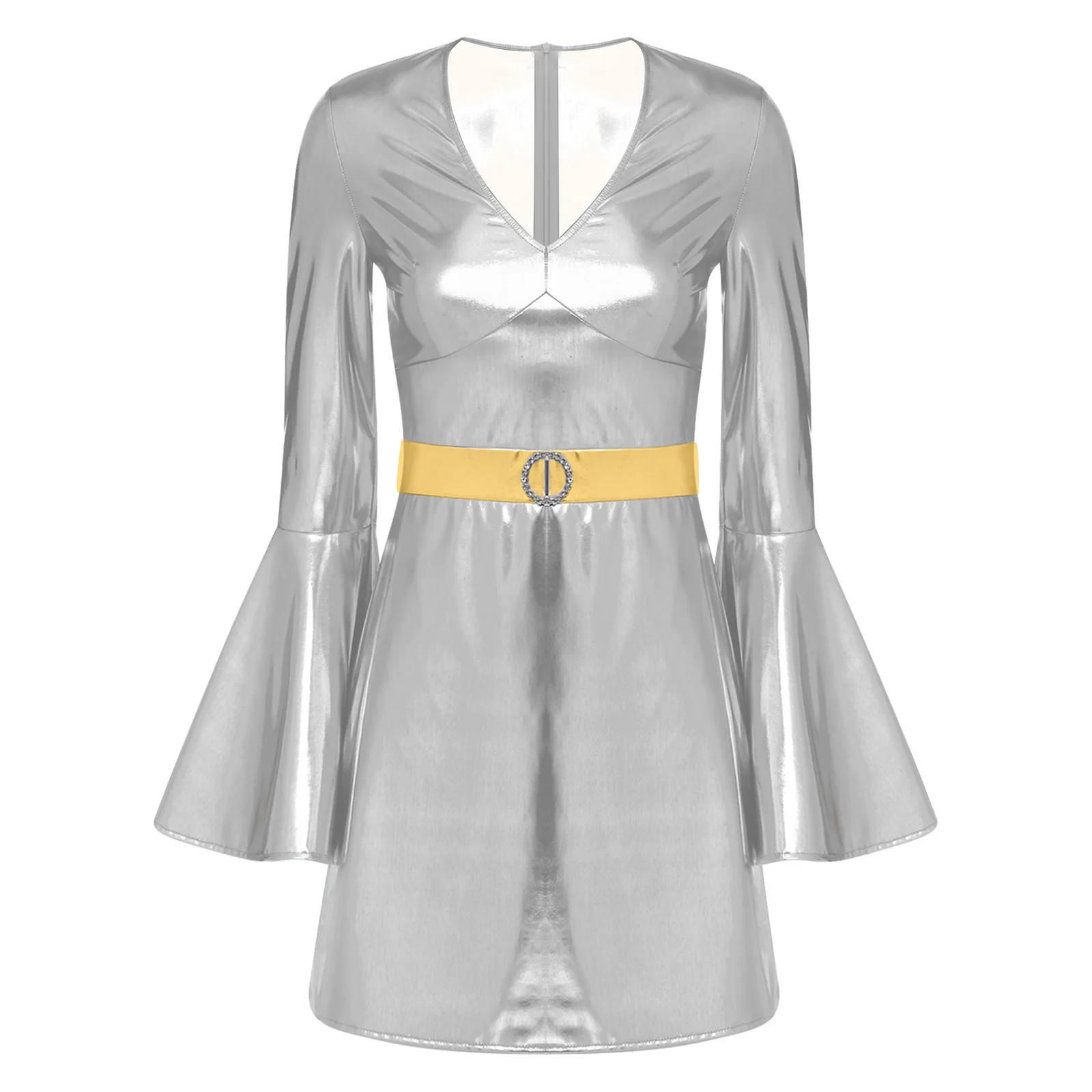 70s bodycon dress Women's 70s Color-Block Diagonal Stripe Knit Tank Dress Set  OXKnit