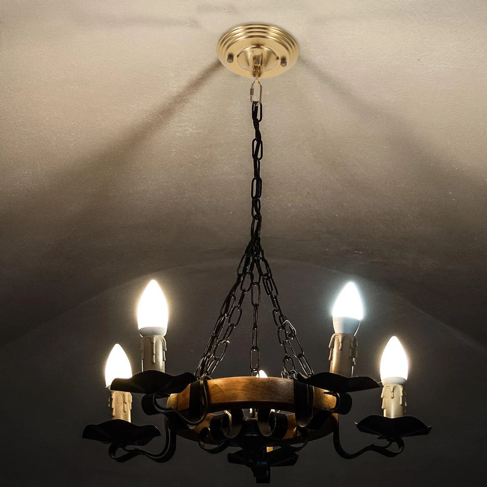 

Ceiling Light Canopy Plate Replacement Metal Mounting Bracket For Pendant Light Durable Vintage Cover Hardware Accessory