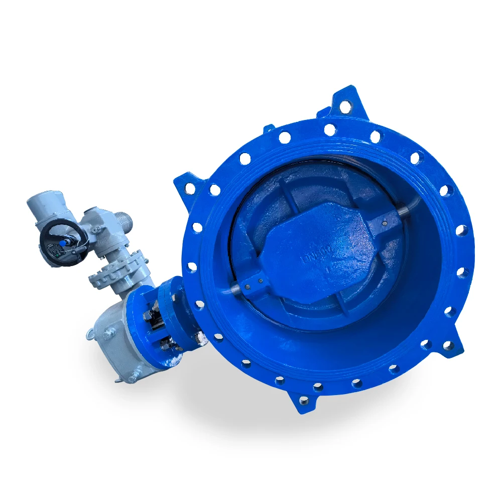 Motorized Eccentric Butterfly Valve DN150-3200 Ductile Cast Iron AOMA Electric Actuator Flange Ends PN10/PN16/PN25 18 Month