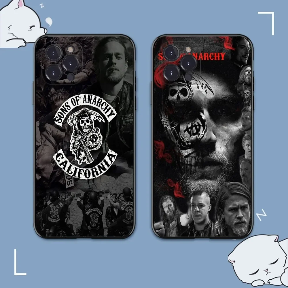 Sons of Anarchy Phone Case for iPhone 15 8 7 6 6S Plus X SE 2020 XR XS 14 11 12 13 Mini Pro Max Mobile Case