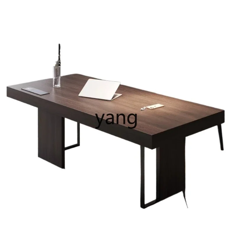 

LH light luxury modern study solid wood desk household simple boss desk