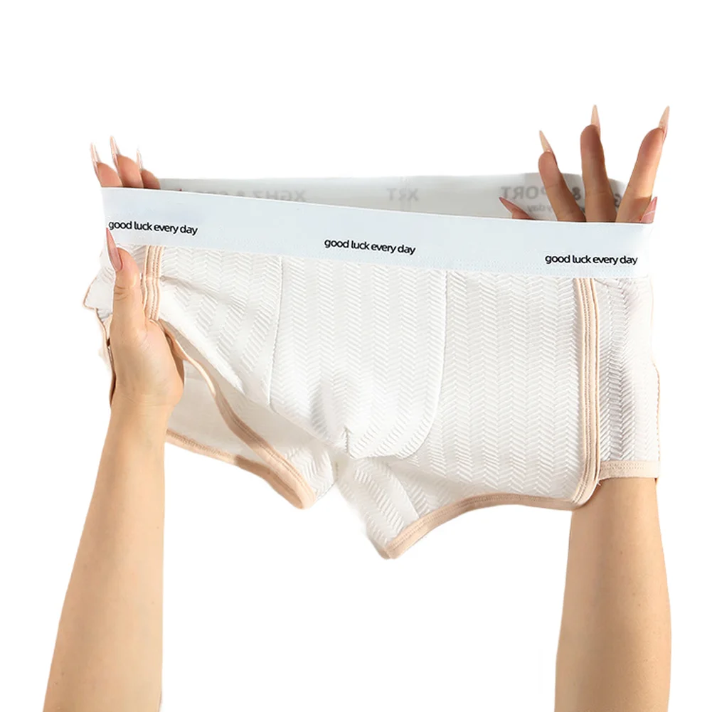 For Casual Wear Breathable Boxer Briefs Ice Silk Underpants Brand New Condition Color Matching Pattern For Daily Wear
