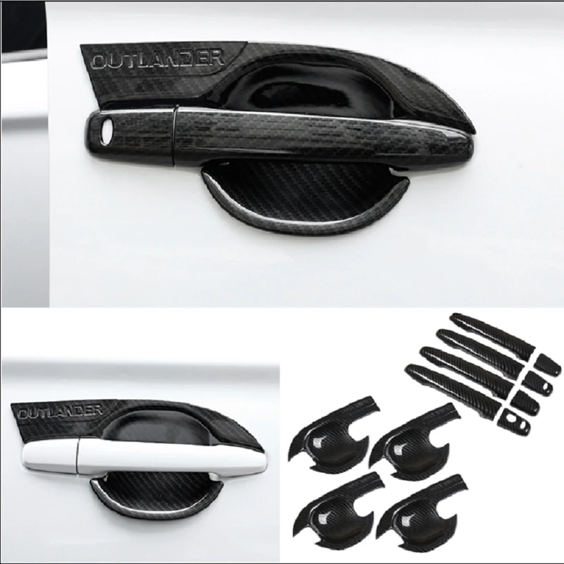 

For Mitsubishi Outlander 2016-2019 Car Door Handle Cover Bowl Protection Catch Cap Stickers Auto Refit Accessories