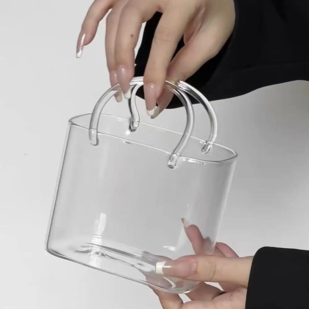 770ML Glass Handbag Internet Celebrity Summer Teacup Transparent Creative Funny High Value Slightly Drunk Juice Cocktail Cup