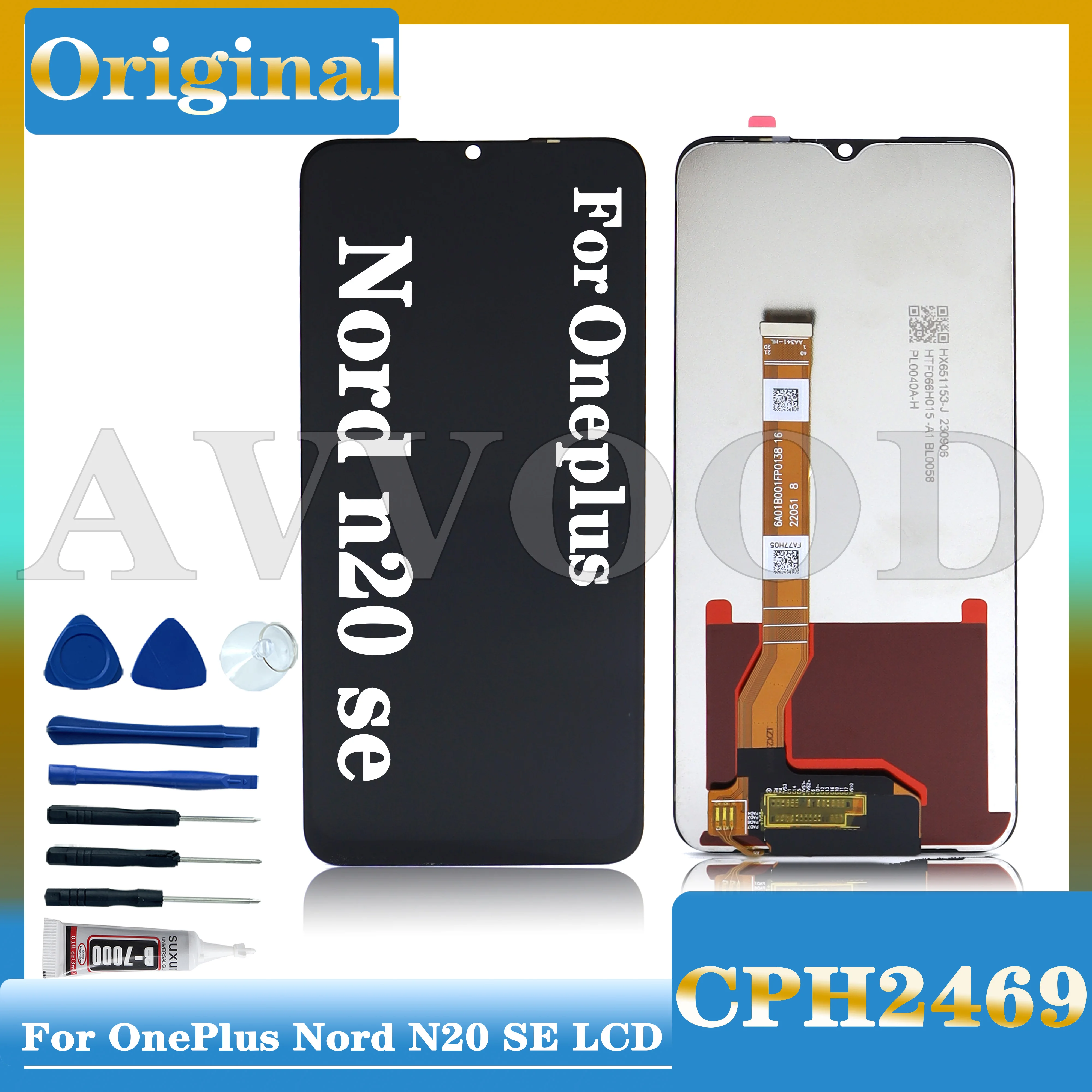 

Original LCD Display Screen Digitizer Assembly Replacement, For OnePlus Nord N20 SE, CPH2469, 6.56"