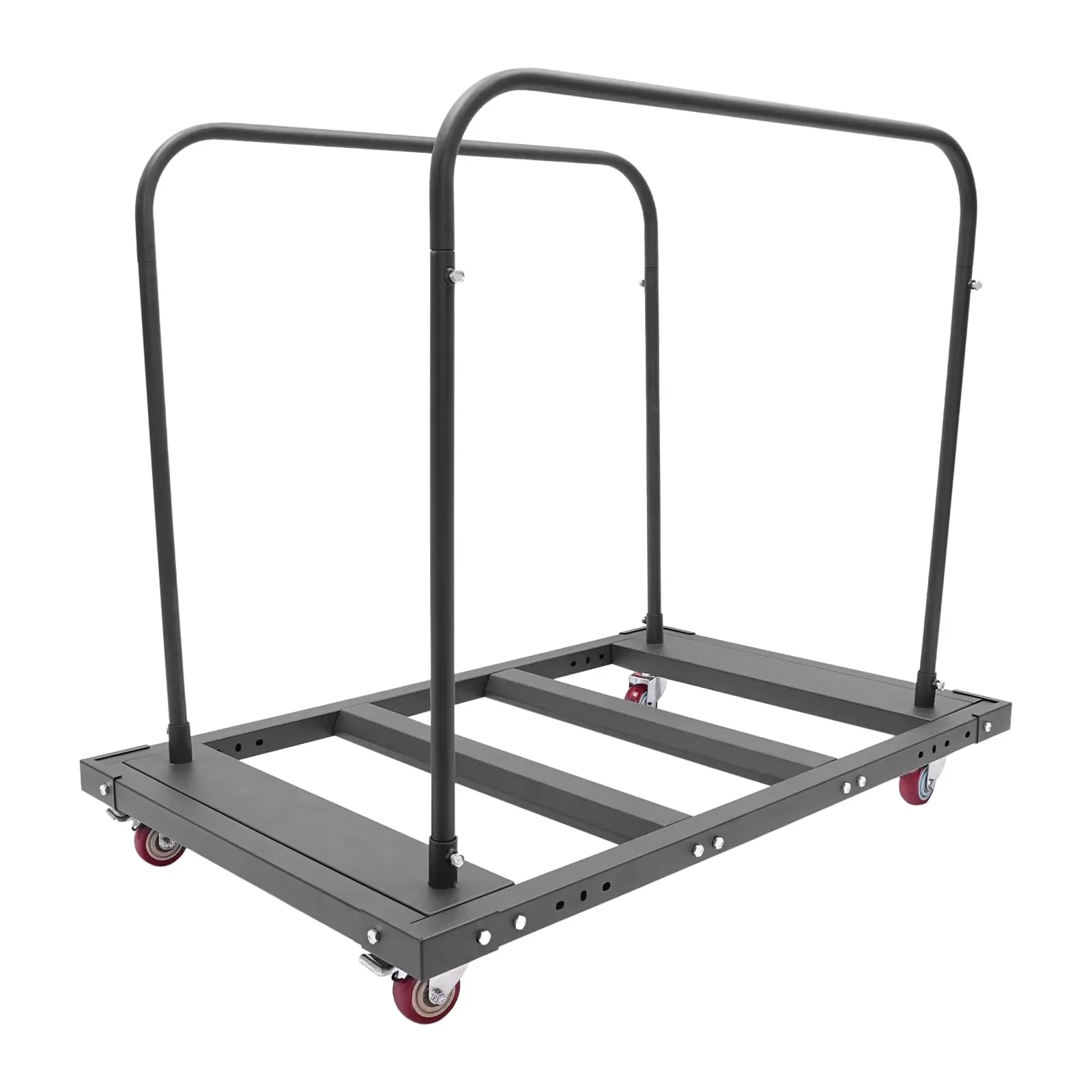 Folding Table Cart, Rolling Storage Rack Trolley Heavy Duty Panel Dolly for 10 Table Capacity for Party Events, Hotel, Factory,