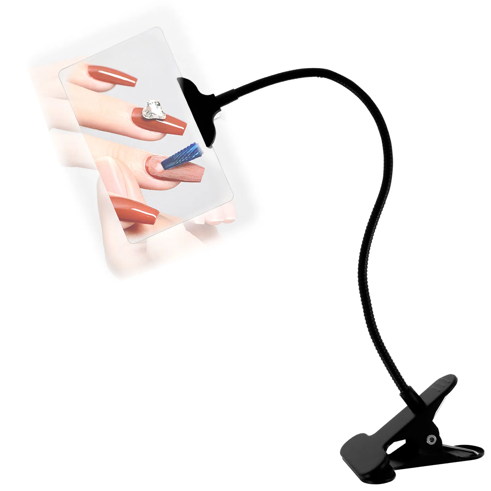 عدسة مكبرة بدون استخدام اليدين 5X مشبك قابل للتعديل على عدسة مكبرة مربعة عدسة مكبرة لكامل صفحة الكتاب مكبرة للقراءة #5