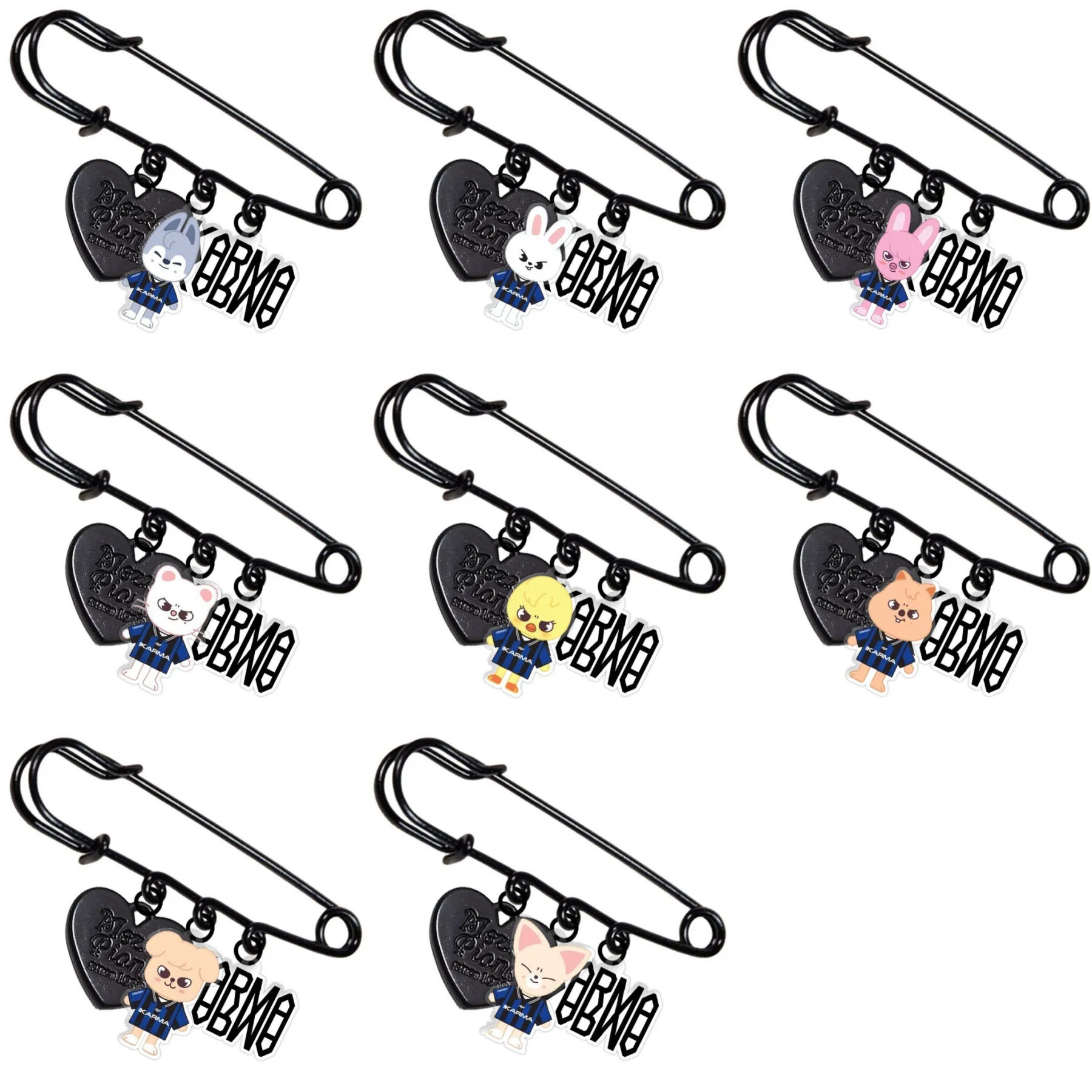 

New SKZOO Stray Kids album KARMA brooch acrylic pendant cartoon keychain holiday gift for Wang Shengjie Christmas