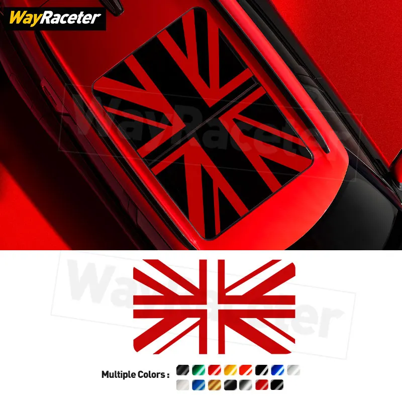 Union Jack Carbon Fiber Vinyl Car Roof Window Decal Sticker For MINI Countryman U25 John Cooper Works 2025 2026 JCW Accessories