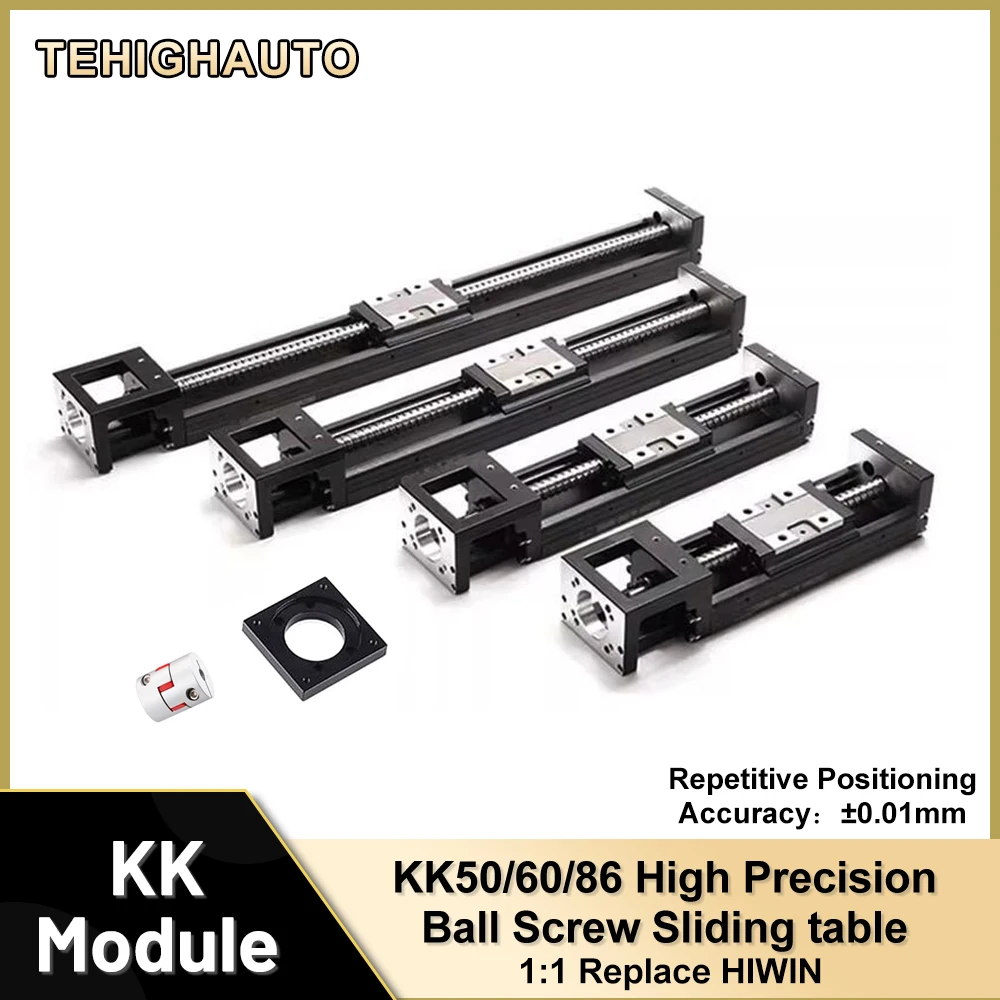 

KK50/60/86 Steel Module High Precision Module Sliding Table Accuracy Repeatability ±0.01 Effective Stroke 60-810mm Replace HlWlN