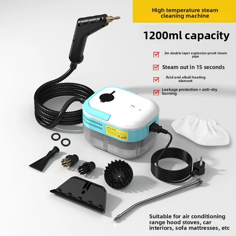 Steam Cleaner High Pressure and Temperature Sterilization Handhled Household Air Conditioner Kitchen Hood Car Washer for Home 1