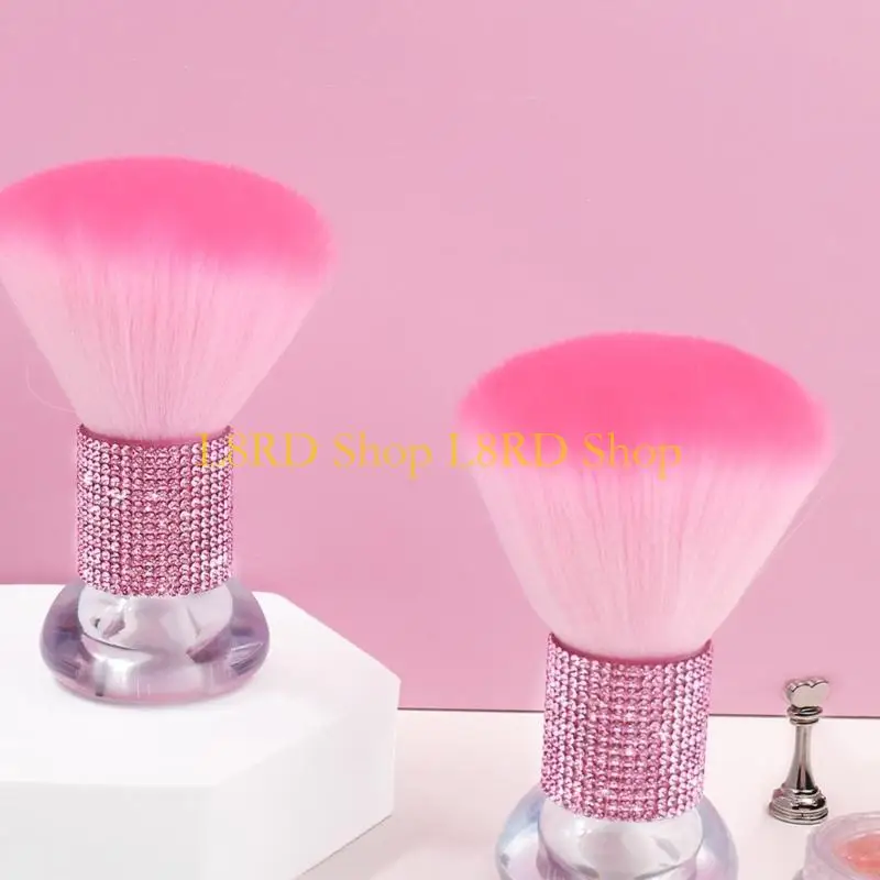 L8RD Multifunctional Dust Cleaning Brush With Soft Bristles Loose Powder Brush For Professional And Home Manicure Use
