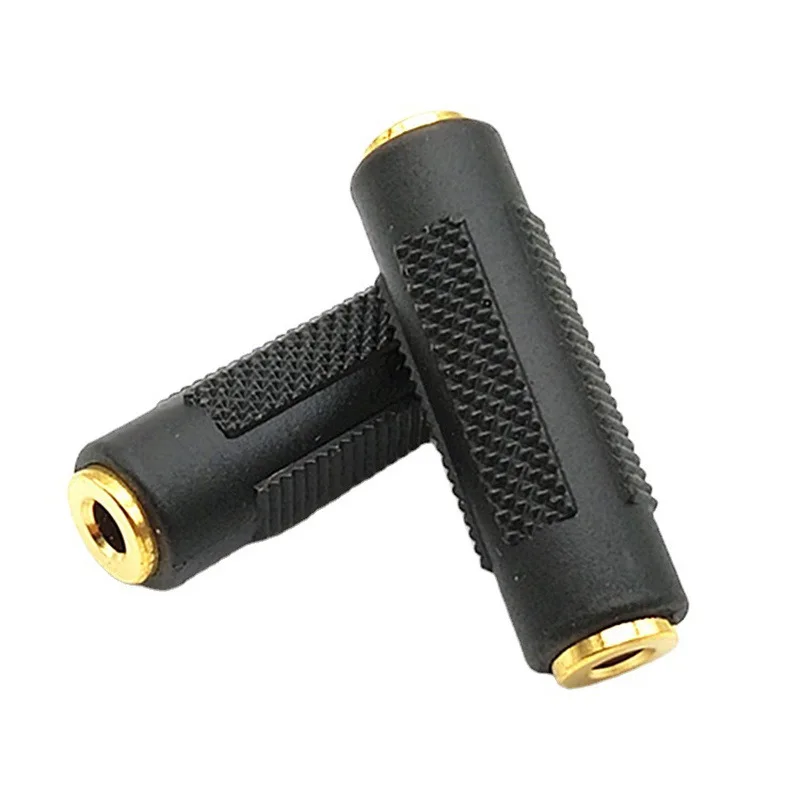 Vergoldeter 3,5-Doppel-Audio-Stereo-Adapter für Mutter-zu-Mutter, 3,5-mm-Buchse-zu-Buchse, 3,5-Buchse-zu-Buchse, gerader Kopf – Detail 5