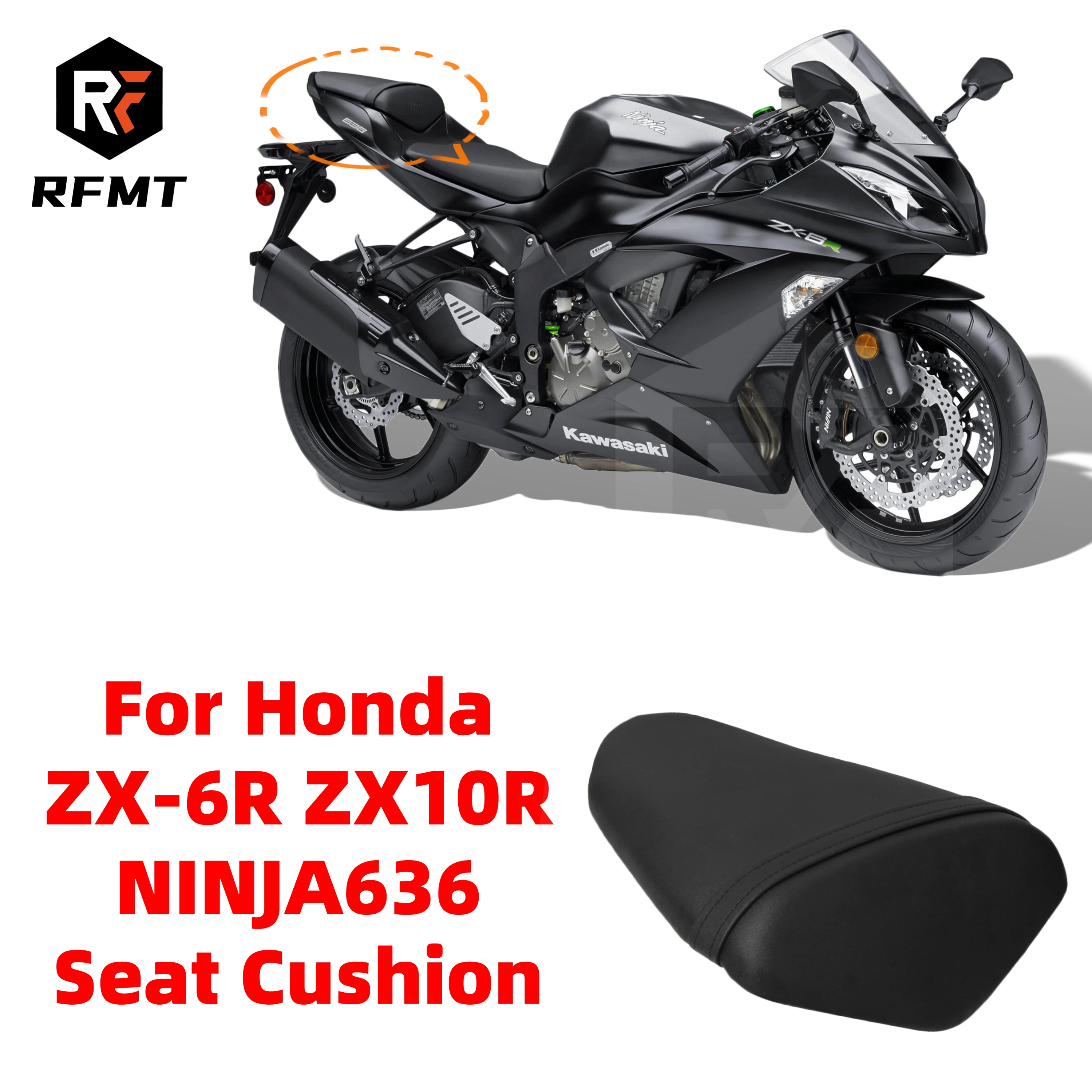

Motorcycle Passenger Rear Pillion Seat Fit For KAWASAKIZX6R ZX636 ZX 6R 636 2009-2019 ZX10R ZX-10R ZX10R 2008 2009 2010