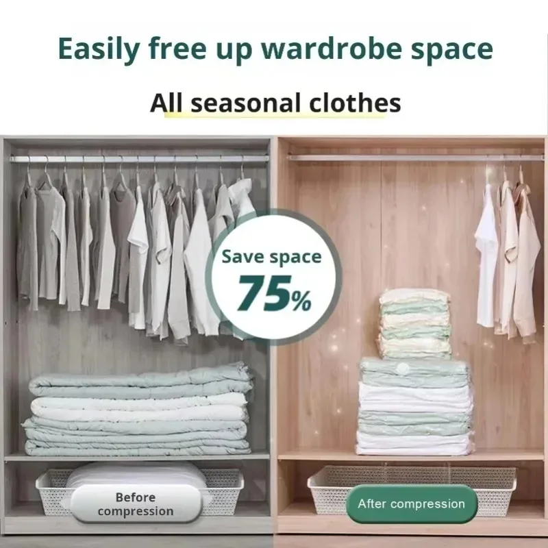 Vacuum Compression BagClothes and Quilt Down Jacket Sealed Leakproof Storage Bag for Clothes and Blankets Compression Bag