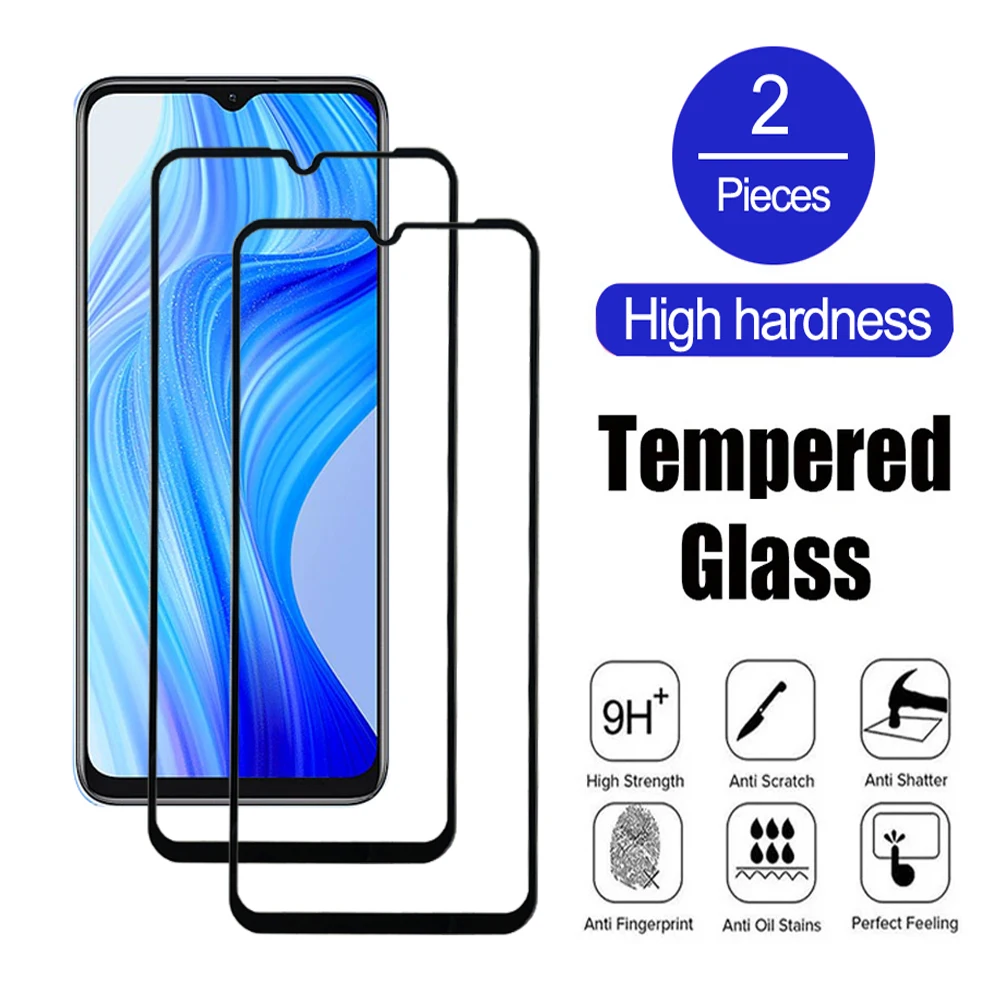 2Pcs 9H Full Cover Protective Tempered Glass For Realme  8 9 10 11 Pro Plus 4G 5G Speed Screen Protector Transparent glass Film