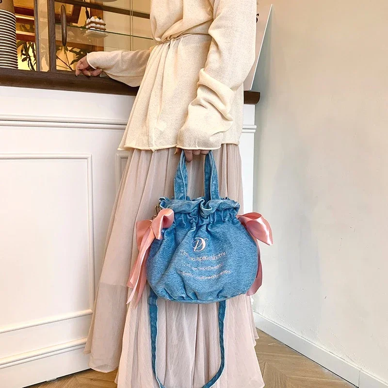 

Синяя сумка через плечо Модная дизайнерская сумка-хобо для женщин Легкая повседневная сумка Симпатичная молодежная сумка для ежедневного использования