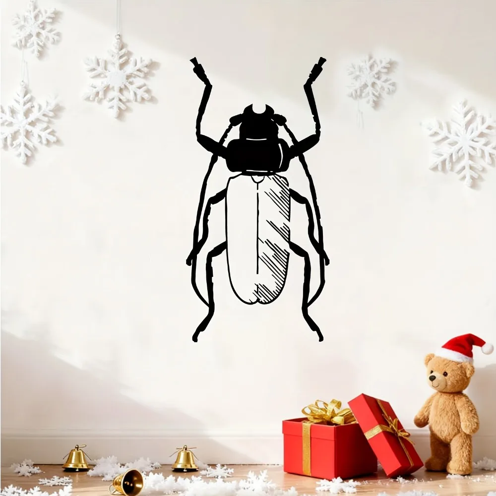 CIFBUY Beetle Iron Metal Wall Art, Insect Sculpture Hook Hanging Decor & Unique Rustic Home Entryway Ornament