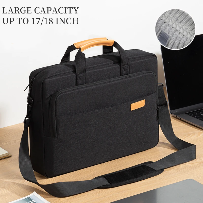 Laptop Bag 15.6 Inch Men Business Office Work Briefcase for MacBook Pro 16 M4 Toshiba HP Acer Asus Chromebook Notebook 17.3 Inch