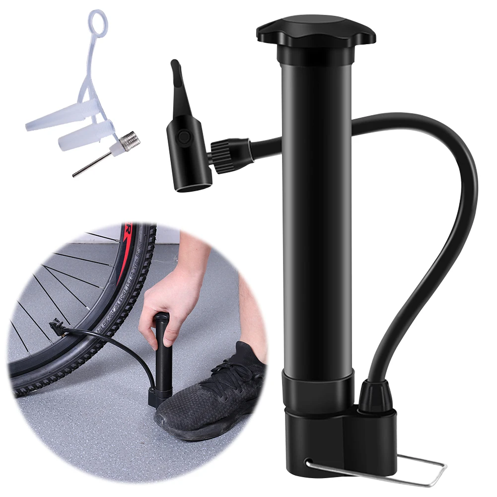 

80PSI MTB Bicycle Pump Schrader Valve Balloon Tire Inflator Lightweight Bicycle Tire Pump for MTB Tires Balls Balloons