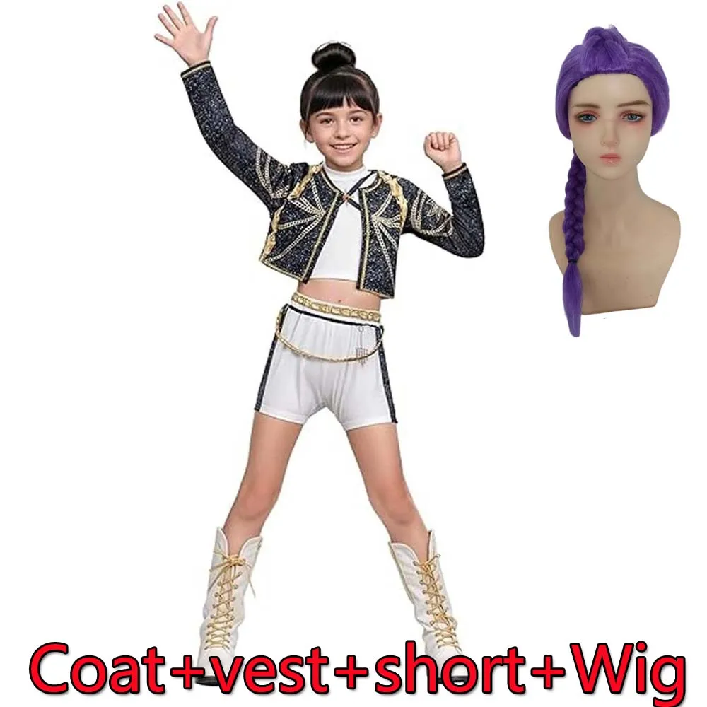 أزياء رومي للفتيات للأطفال Kpop شيطان الصيادين ملابس تنكرية للأطفال لحفلات أعياد الميلاد وحفلات الهالوين ملابس هدية العيد #2