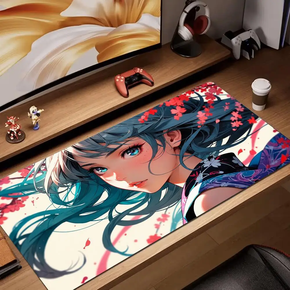 

Digital Art Girl anime Mouse Pad rubber anti-slip Desk Mat pc accessories Gaming mat keypad mousepad suitable for work and game