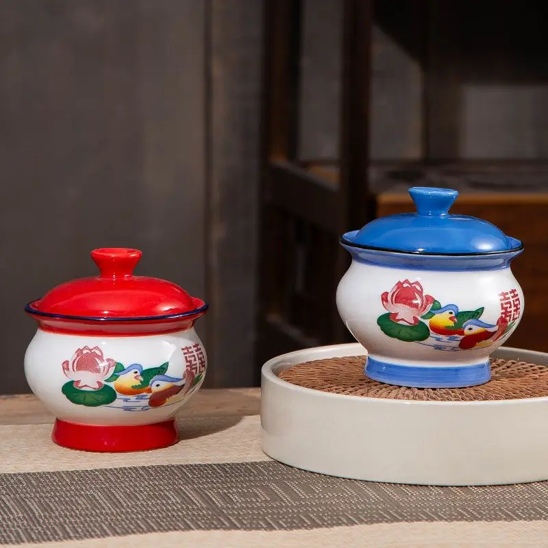High-value Ashtray with Cover Anti-fly Home Decoration Creative Personalized Retro Ceramic Ornament To Give Gifts To Friends