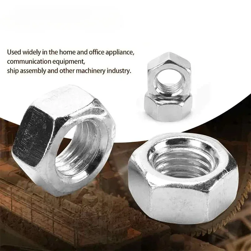 Hexagon Hex Nuts M1 M1.2 M1.4 M1.6 M2 M2.5 M3 M3.5 M4 M5 M6 M8 M10 M12 M14 M16 M18 M20 Hex Nut 304 Stainless Steel DIN934 Metric