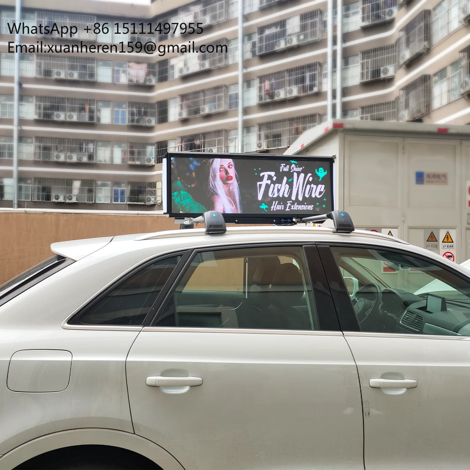 Shenzhen P2.5 Outdoor Waterproof Car Roof Screen Display Full Color Support Picture Video and Word Display Easy Install