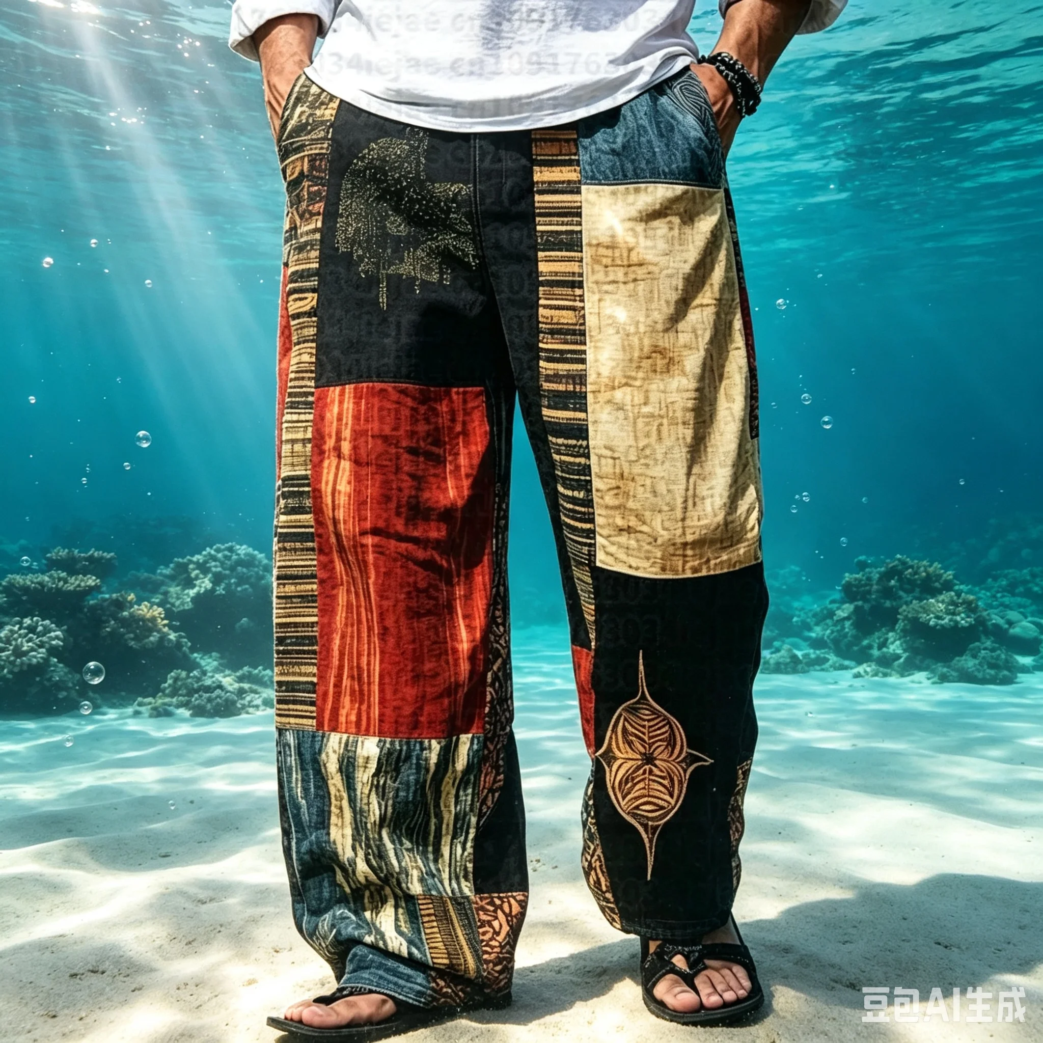 Men's and Women's Long Pants Beach Pants Stretch Summer 3D Printed Striped Pattern Printed Geometric Comfortable Casual Pants