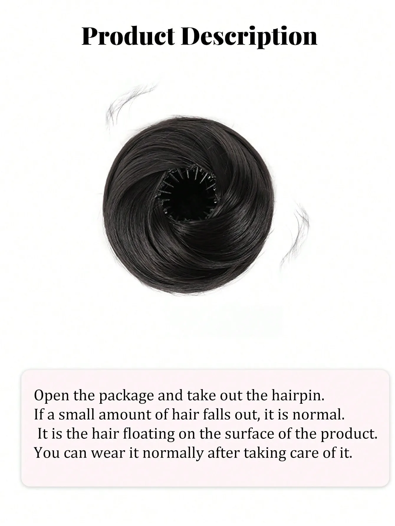 Adjustable Synthetic Bun Ponytail Wig For Women Magic Bird's Nest Shaped Hair Bun With Circle Elastic Clips Straight Donut Updo image 5