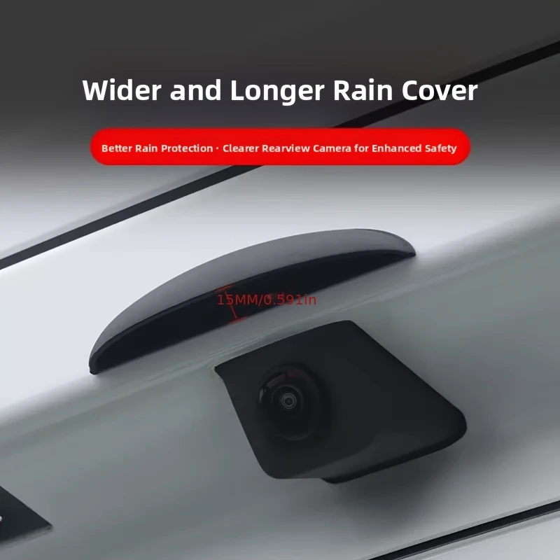 1 Buah Pelindung Hujan Kamera Belakang untuk Berbagai Model, Pelindung Hujan Tepi Lebar yang Dipertebal - untuk Kaca Spion Mobil, Truk, SUV
