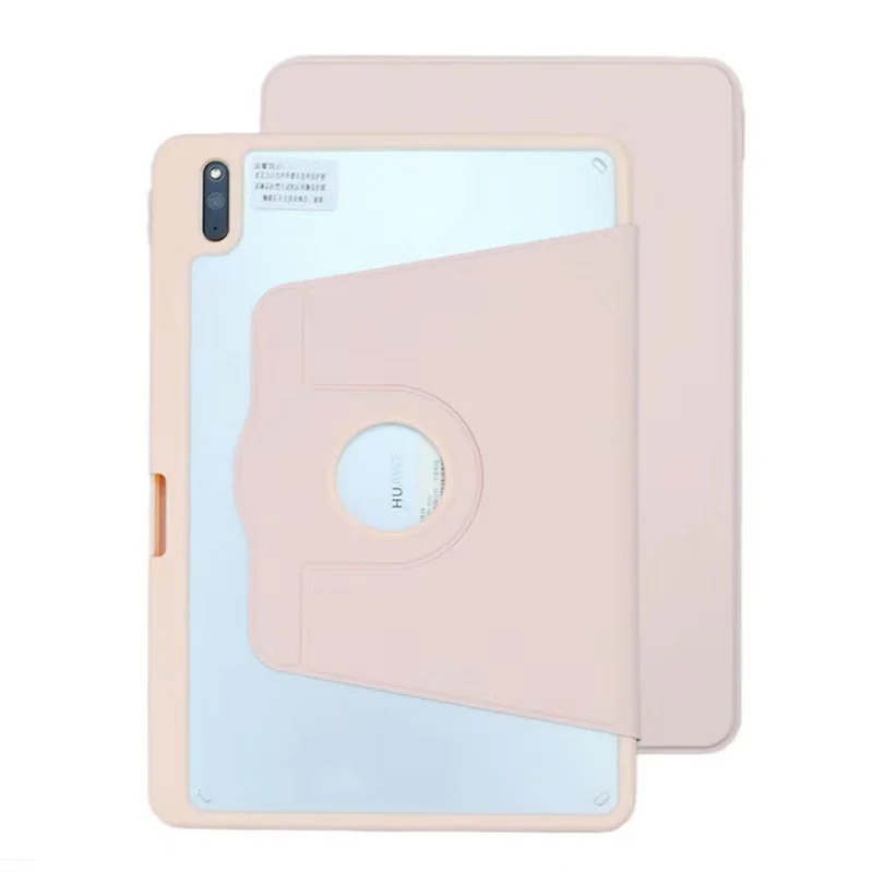 360° Rotation Acrylic Case For Huawei MatePad Pro 10.8 5G 2021 MRX-W09 MRX-W19 AL09  2019 With Pencil Holder Tablet Cover