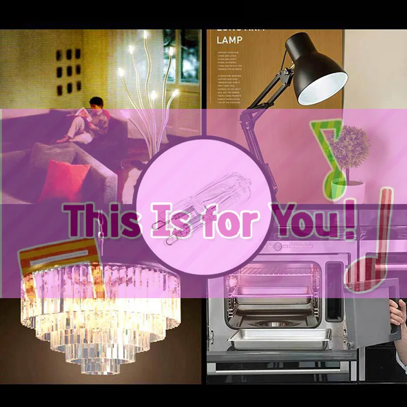【HMA】Hot 40W G9 Oven Light High Temperature Resistant Halogen Bulb Lamp For Refrigerators Ovens Fans