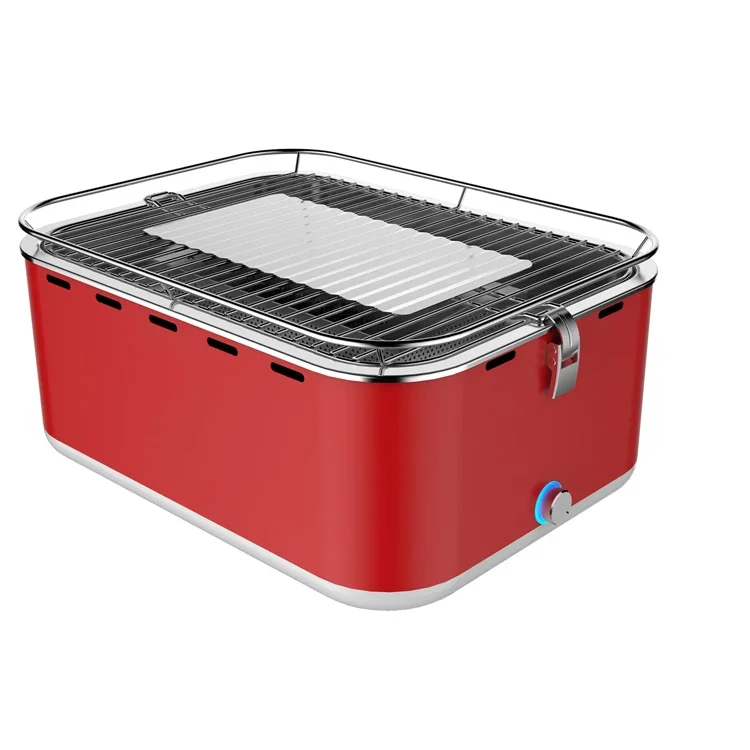 

popular Indoor Portable Table Square Smokeless Barbecue BBQ Charcoal Grill for Outdoor Campers and Barbecue Lovers