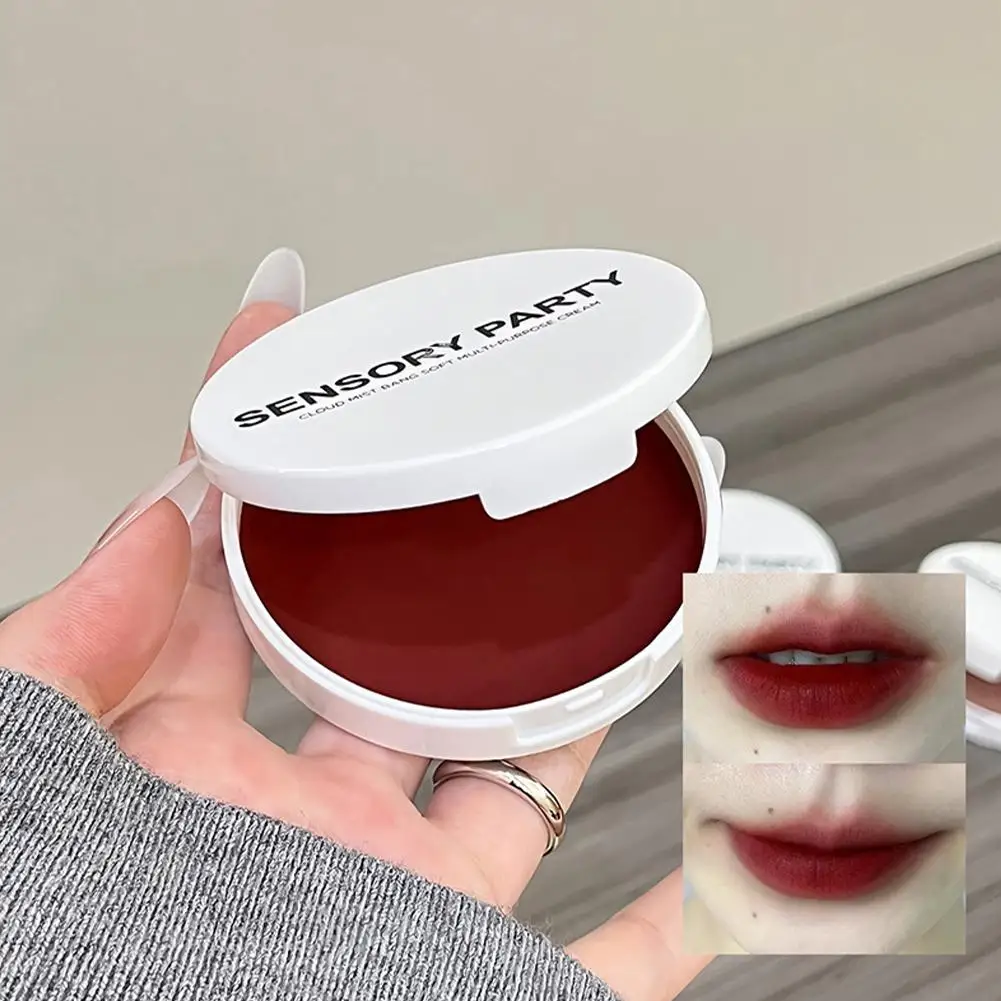 Lippen- und Wangenrouge Premium Red Color Enhancing Blush Texture New Blush Potato Pigmented Püree Soft Lipstick Makeup Blush H R5M4