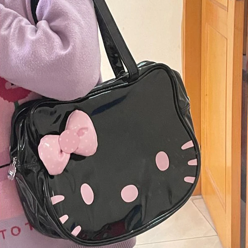 2024 Hello Kitty borsa a tracolla Sanrio Kawaii Anime estate dolce simpatico cartone animato ragazza giapponese cuore piccola borsa quadrata regalo