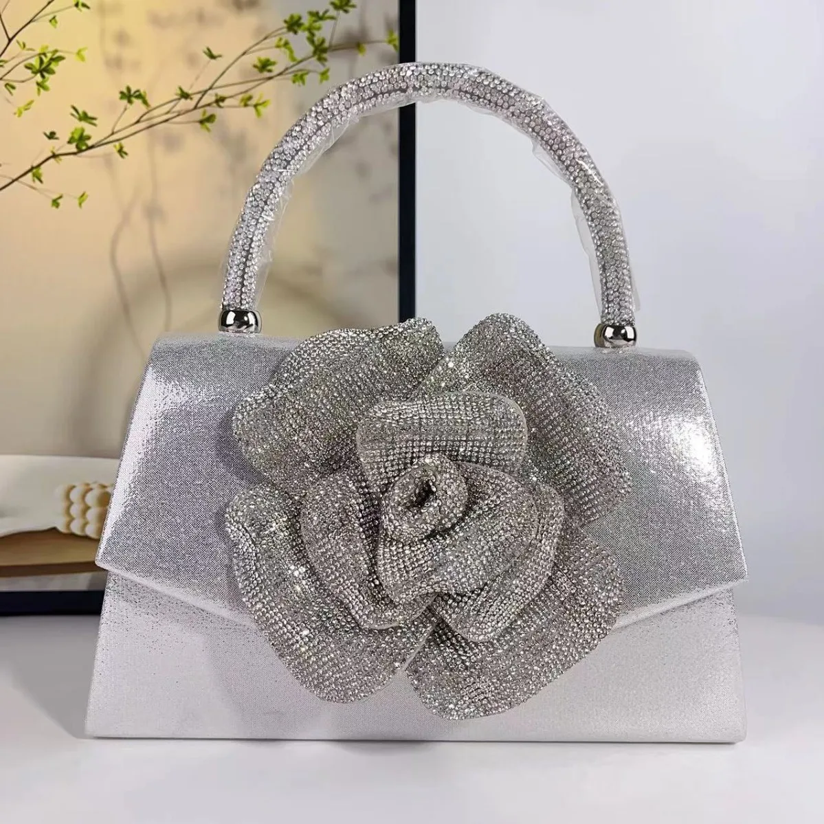 Hot Sale Evening Bag Flower Bride Small Purse Full Dress Party Handbag Wedding Wallet Women Floral Chain Lady Clutches 2025 Gift