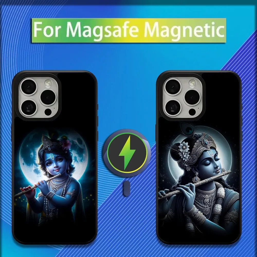 

Vishnu Hare Krishna Phone Case For iPhone 16,15,14,13,12,11,Plus,Pro,Max,Mini Magsafe Magnetic Wireless Charging