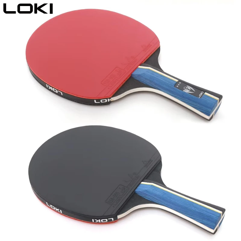 LOKI KIRIN K3 Table Tennis Racket 3 Star 7-Ply Pure Wood Ping Pong Paddle Racket with RXTON 1 ITTF Approved Rubber with Bag