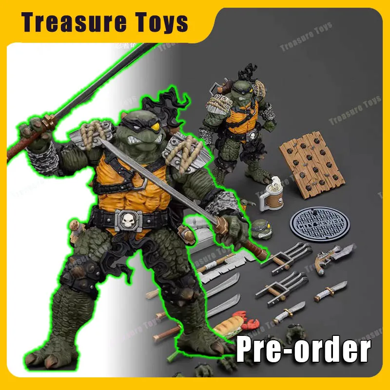 

JOYTOY 1/18 TMNT Slash Tokka Action Figure Set of 2 Figures Anime Figures Model Toys Customized Gift Pre Order