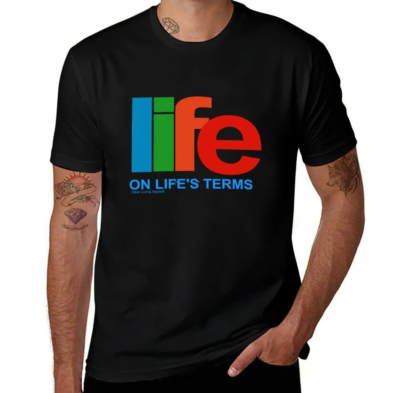 

Narcotics Anonymous Life On Life_s Terms 80s 90s Retro NA AA Gifts T-Shirt valentines clothes blue lock shirts men