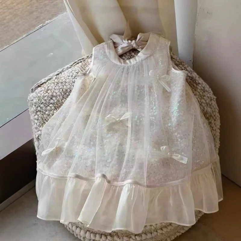 

Summer girls' dress, baby's high-end sequin dress, tank dress, children's sweet princess dress～500120