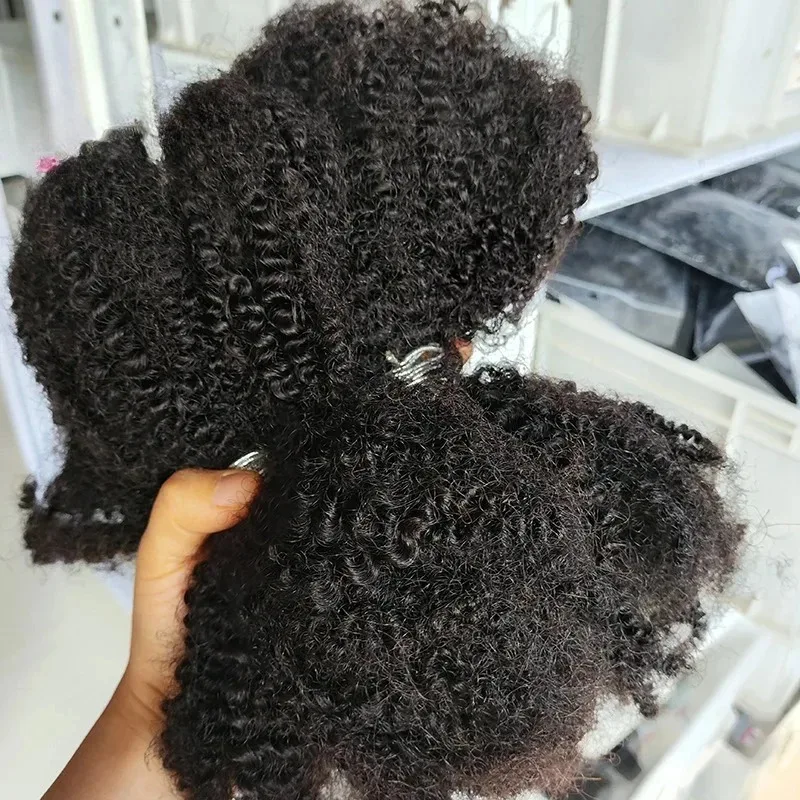 18 Inch 4C Afro Kinky Bulk Premium Human Hair for Women 30g/50g Locs Extensions Unprocessed Virgin Hair for Braiding Hairstyles