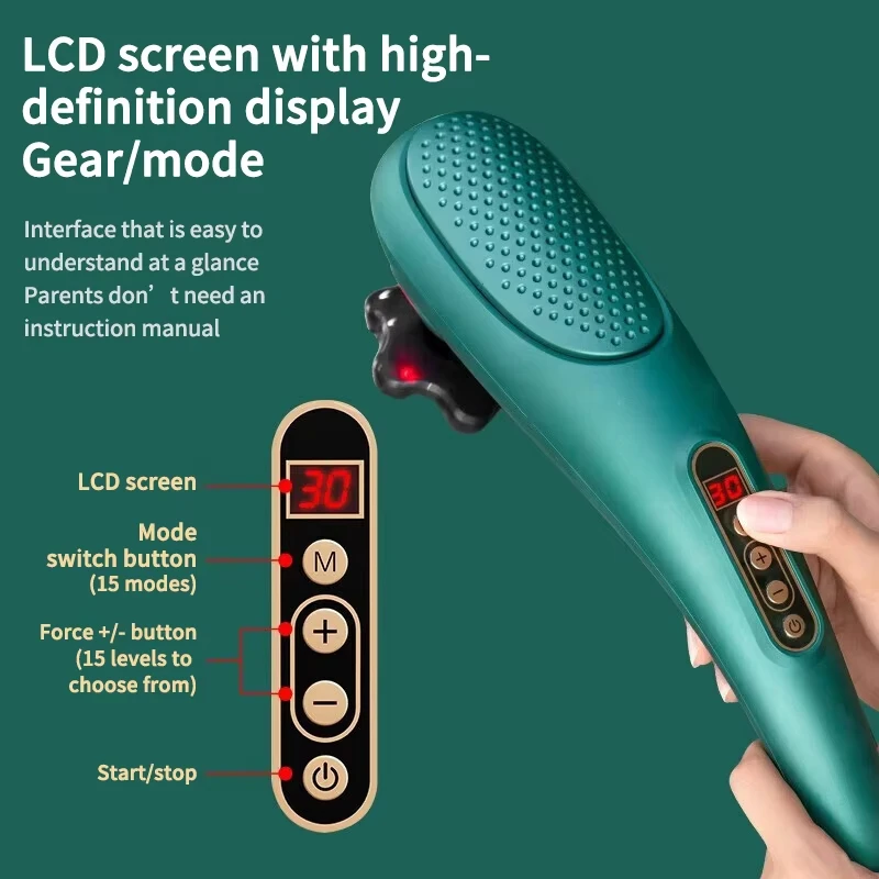 Rechargeable Dolphin Body Massager Long Lasting Battery 15 Vibration Modes Home Massage Equipment