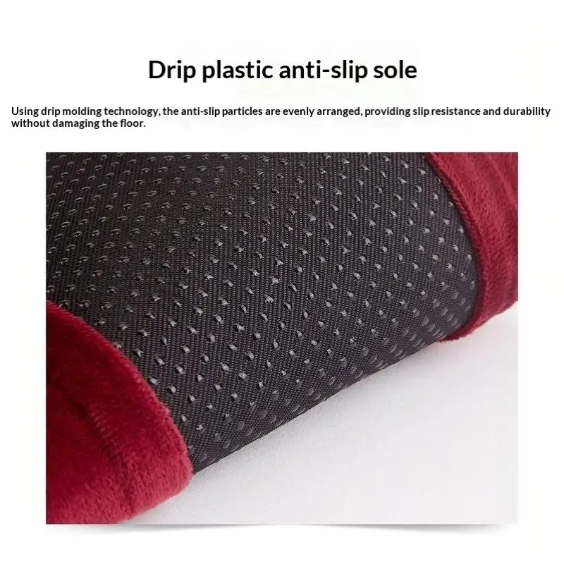1 Paar Flanell-Schuhüberzüge, dick, wiederverwendbar, rutschfest, für den Innenbereich, schützen den Boden und Teppich, reinigen Schuhe und Hausschuhe. – Detail 5