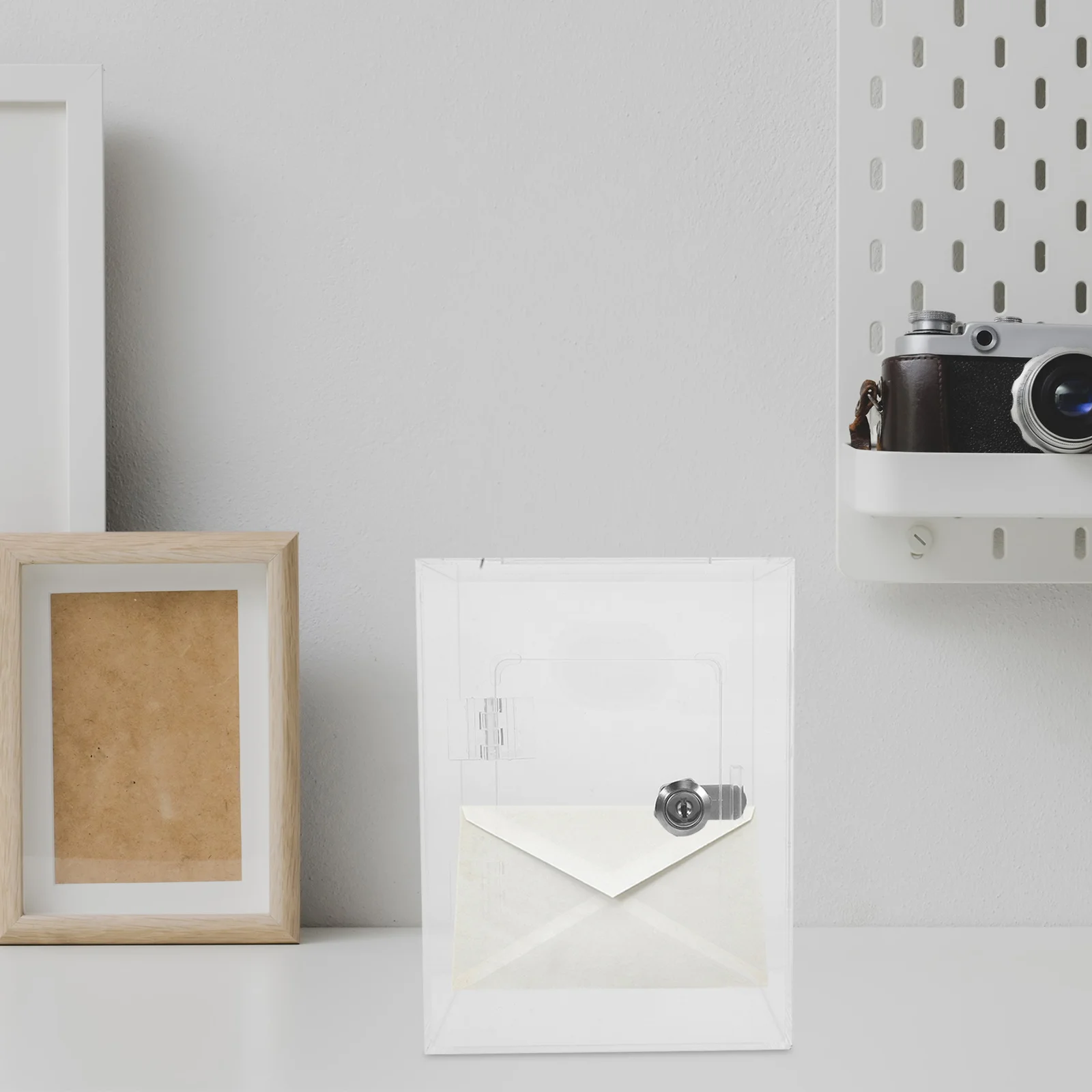 

1Set Transparent Acrylic Donation Box with Lock Secure Suggestion Box for Voting Fundraising Collection Donation Boxes