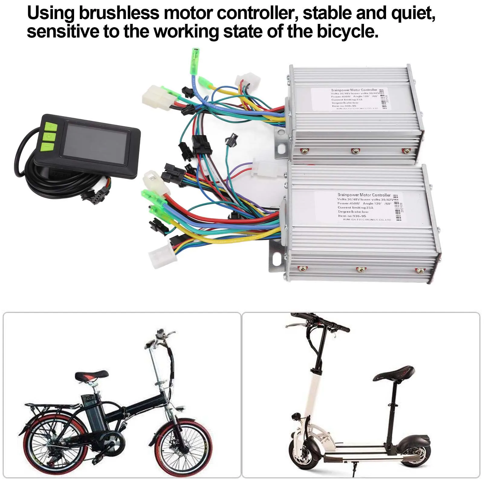 

36V 48V 1000W Electric Bike Dual Drive Motor Brushless Controller 38A LCD Display Color Screen Kit for Electric Bicycle Scooter