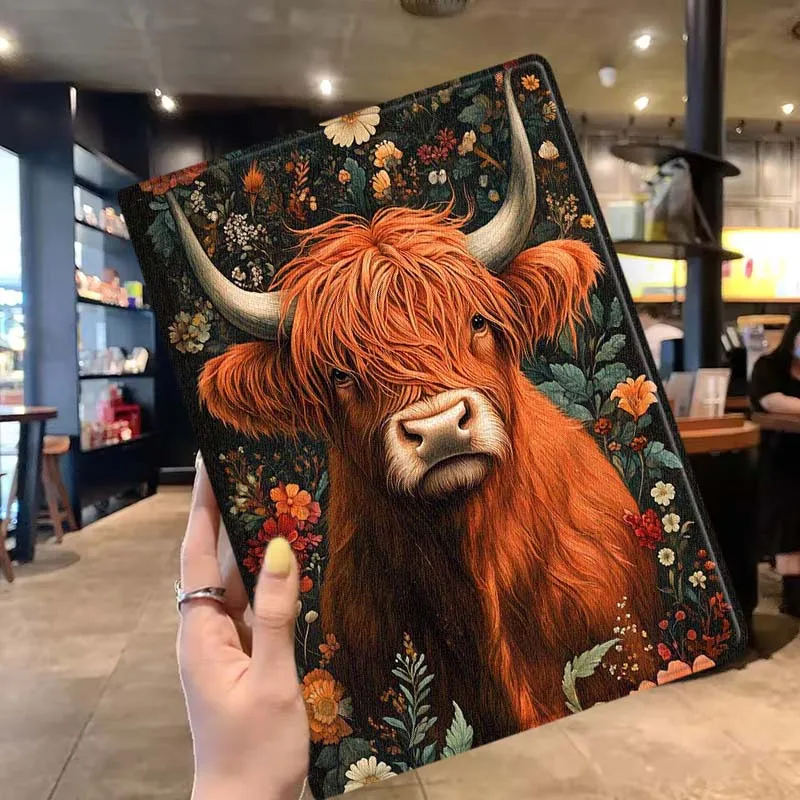 Highland Cow Paint For Lenovo Xiaoxin Pad Pro Tab P12 P11 11 11.2 11.5 10.6 inch K10 M10 Plus Tablet Case Soft